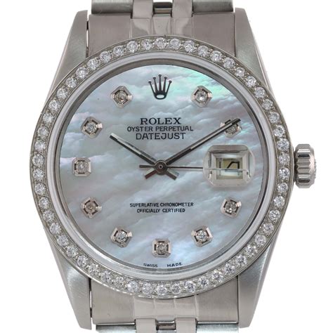 rolex datejust 36 diamond bezel price|rolex datejust 36mm white dial.